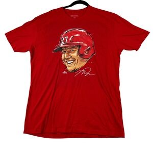 500 LEVEL Mike Trout Los Angeles Angels Red Graphic T-Shirt Mens XL MLB Players